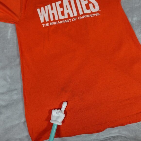 Vintage Wheaties Cereal Promo T Shirt Mens M (Fits S) Made In USA 80s Has FLAW! - Picture 3 of 10
